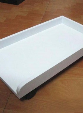 田园防水纯白色可移动滑轮台式电脑主机托架机箱拖底座托盘带刹车