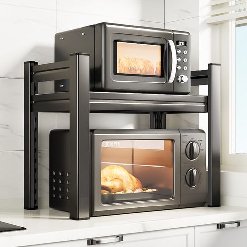 厨房微波炉置物架多功能烤箱电饭煲专用架子台面多层一体收纳支架