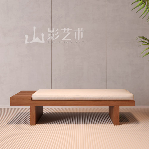 高端入户门实木换鞋凳