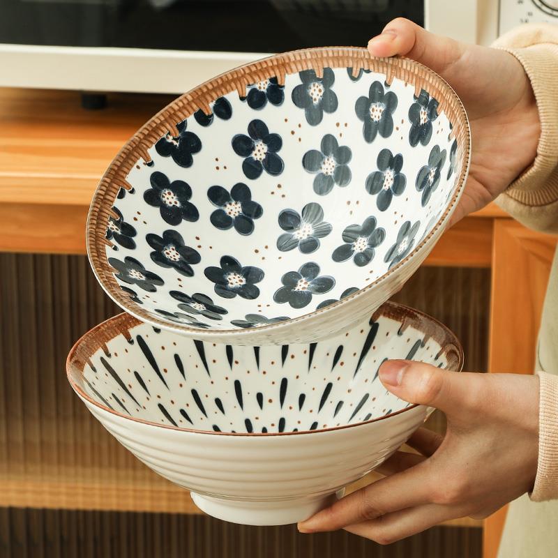 WUXIN斗笠日式家用面碗面馆碗专泡用WX-MW4G拉面碗陶瓷大碗汤餐碗