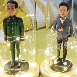 陶玩人偶定制捏泥人真BUO人公仔蜡像偶泥塑像软照片diy生日人情礼