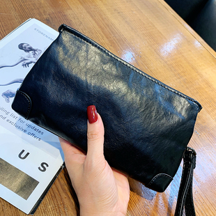 软皮手拿包女小包2022新款 手抓包链条斜挎包休闲单肩包手机包 时尚