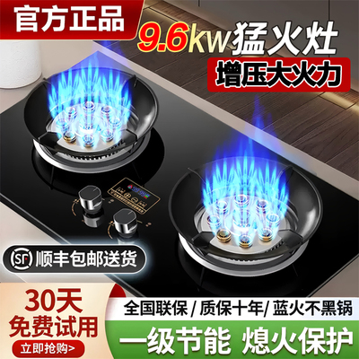 大火力樱花燃气灶双灶家用液化气台式天然气炉具猛火嵌入式煤气灶