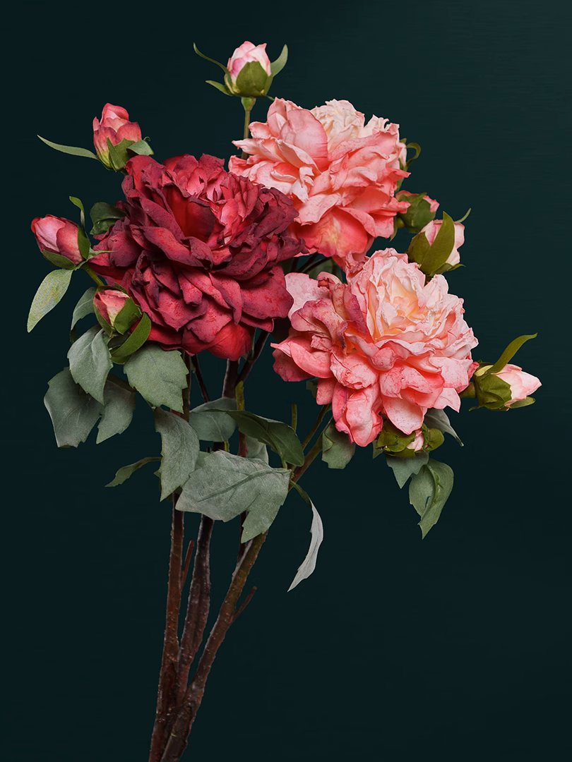 高档牡丹花绢花假花仿真花艺摆件高端轻奢客厅摆设花束插花装饰花