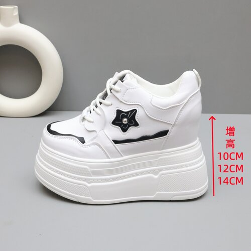 网红女小白鞋内增高10-12cm