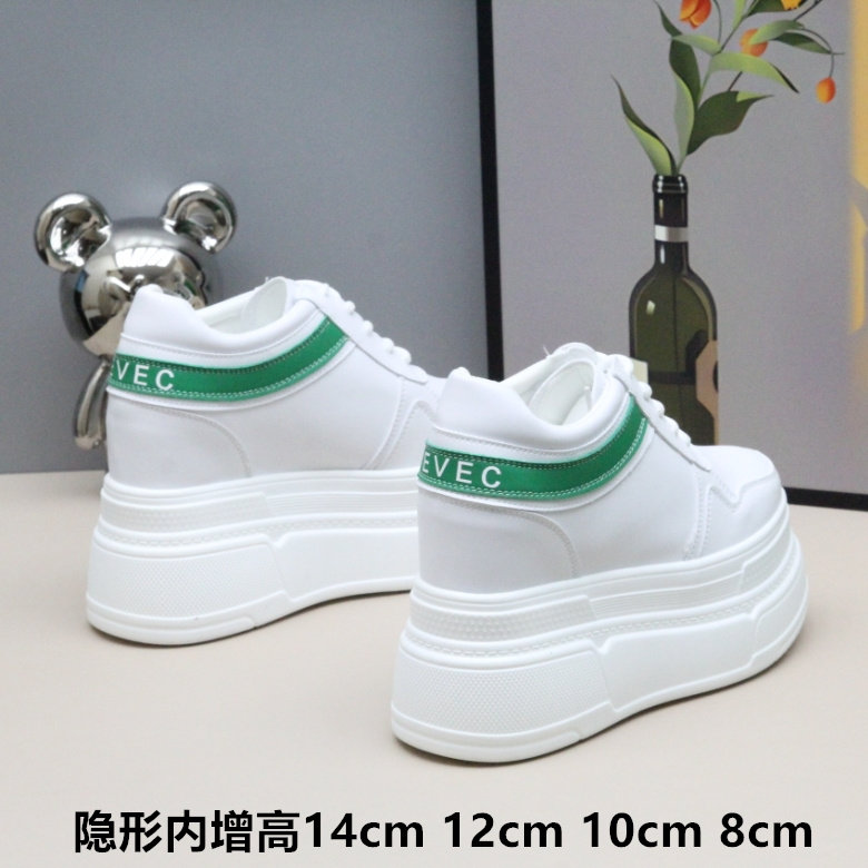 原创小个子增高鞋12cm内增高女鞋10cm超轻厚底2023秋冬加绒小白鞋