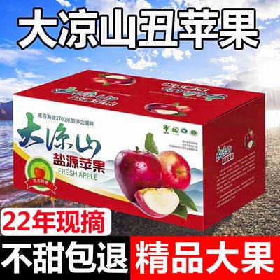大凉山丑苹果10斤大果四川盐源水果新鲜冰糖心云南昭通野生现摘