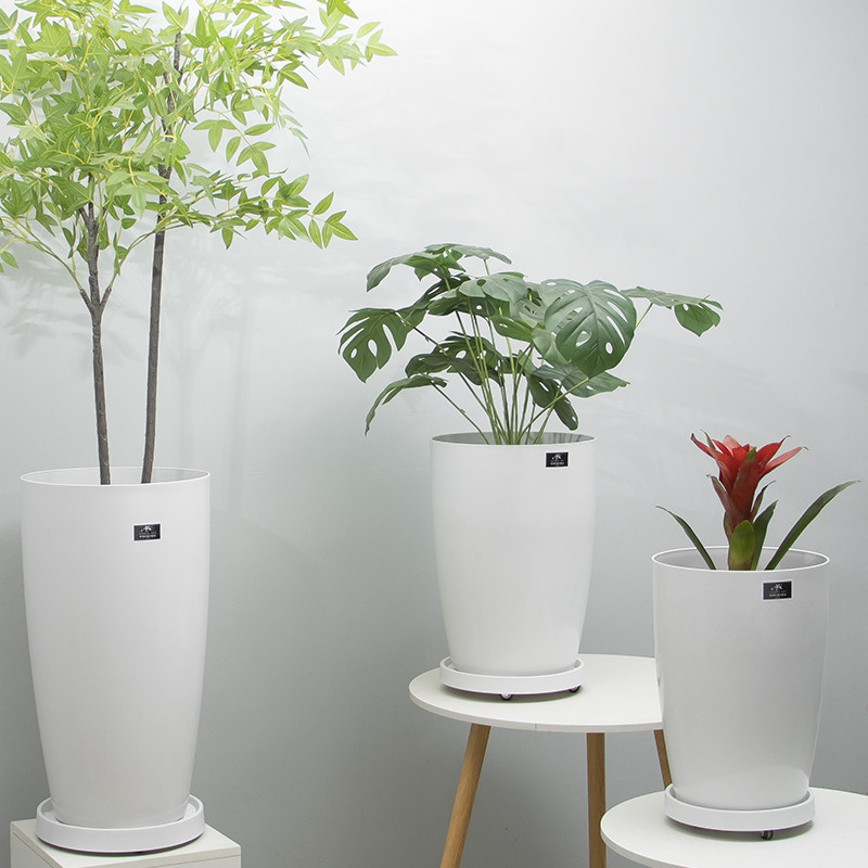 塑料简约大口径花盆批发