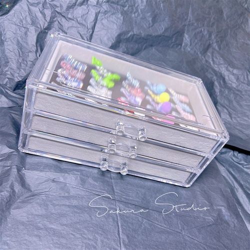 亚克力磁吸宠物发夹收纳抽屉三层五层透明防尘发饰整理