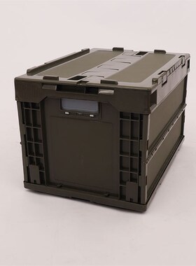 橙色折叠箱 带盖物流周转塑料箱 加厚整理收纳箱 大号熟胶折叠箱