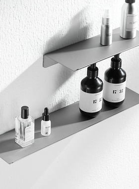 枪灰色304不锈钢隔板客厅w一字搁板 北欧淋浴房卫生间浴室收纳置