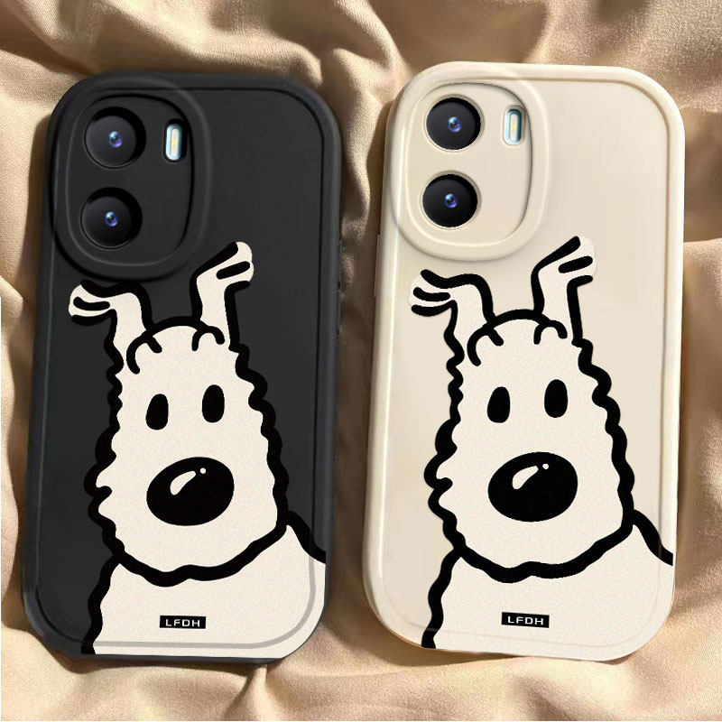 探头小狗vivoy35手机壳新款Y100i可爱y53s硅胶套vovoy52s全包y31s标准版防摔y33s男y32t卡通y30g高级感y11女+