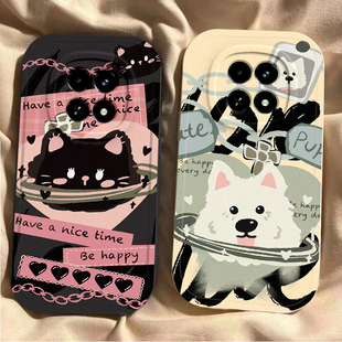 适用真我V60手机壳锁链猫狗RealmeV60S保护套新款可爱oppo磨砂网红防摔realmev60卡通全包边V6Os硅胶软外壳