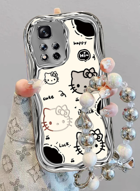 适用红米Note11Pro手机壳小米RedmiNote11Por猫爪凯蒂猫保护套Redmi新款RED外壳Not硅胶N0te全包防摔5G男女