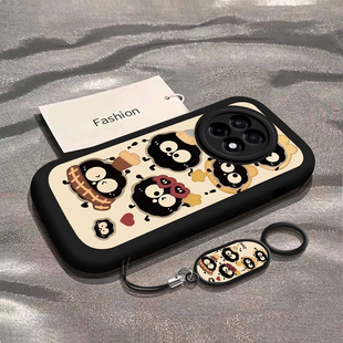 适用一加Ace5手机壳1加Aec5Pro硅胶保护套OPPO新款A5镜头全包防摔外壳0PP0五1+AC5Pr0十Por男女带帽煤球