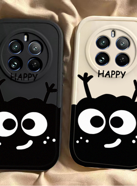 开心煤球真我12pro手机壳realme11por+新款V20可爱OPPOV30t防摔真我10硅胶套v23i女v15全包v11s潮V3软v25情侣
