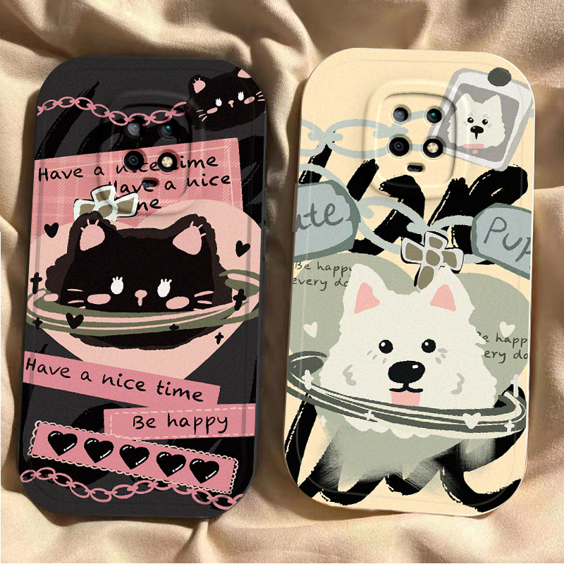 适用红米10X手机壳5G锁链猫狗10XPro硅胶女款可爱redmi10x防摔全包边10x 5g高颜值女款卡通por硅胶软壳网红