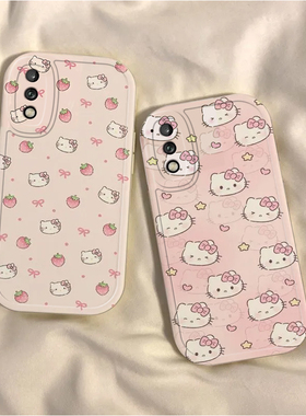 适用华为畅享10手机壳草莓KT猫10Plus防摔全包边创意10S可爱女款硅胶10E新款高颜值网红10puls保护套卡通软