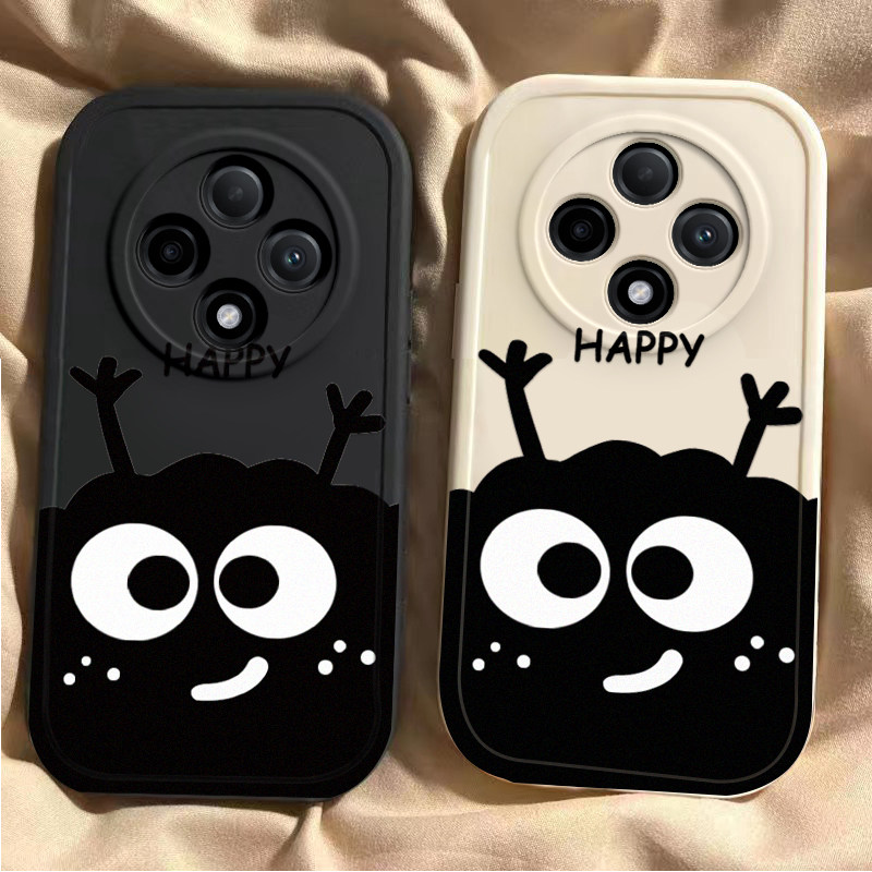 开心煤球oppoa3pro手机壳a2/a1/a58新款a93s软opopa96硅胶套A575G可爱a11x全包a32防摔a72男a35女a91a83情侣