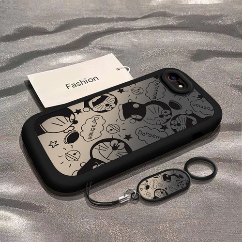 适用苹果SE2手机壳SE第一代女款可爱iPhoneSE3防摔新款卡通IPse2全包边高颜值se3网红软硅胶保护套晕染叮当猫