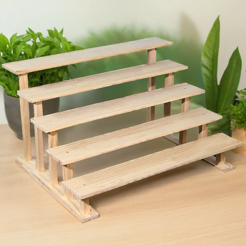 韵美展示架独立阶梯简洁全实木