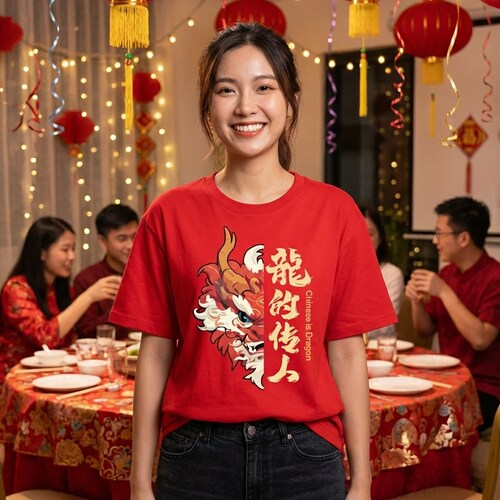 2026马年年会男女定制LOGO棉短袖