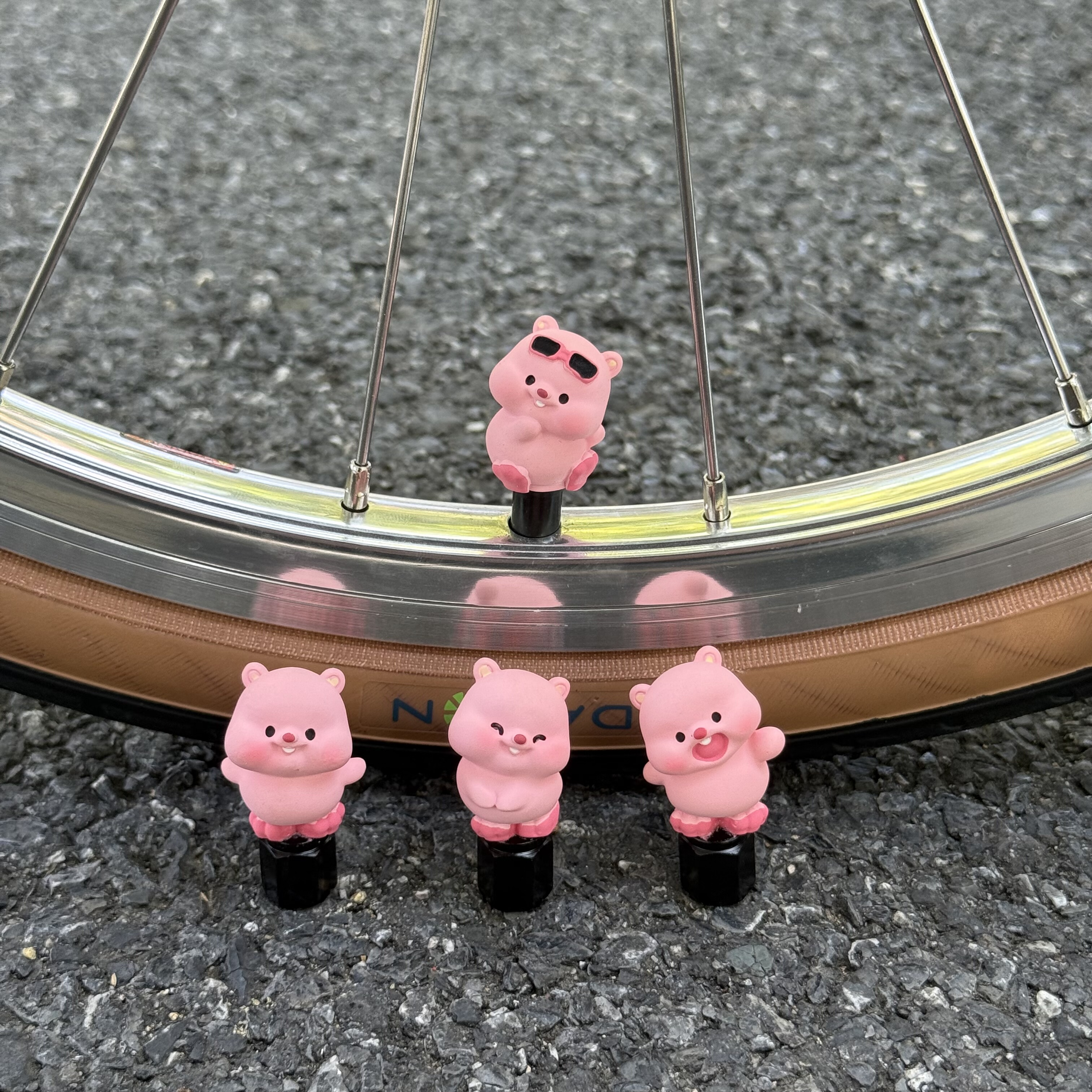 小海狸自行车气嘴帽美嘴法嘴通用山地车装饰公路车配件儿童折叠车