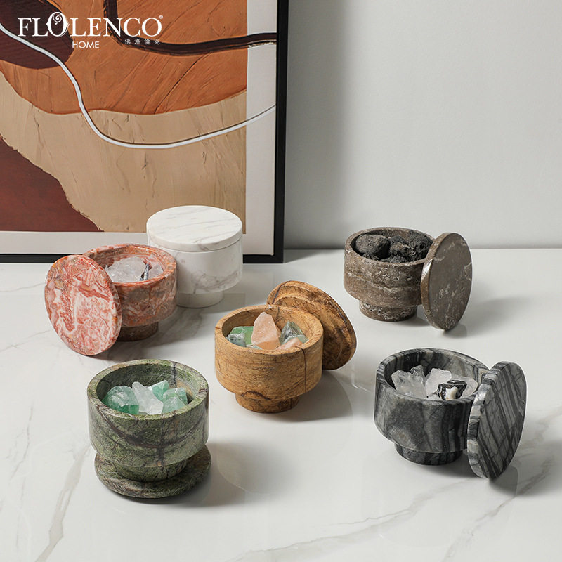 现代简约天然大理石香薰球储物摆件新中式厕所酒店房间民宿装饰品,家居饰品,香薰摆件,淘宝优惠券,粉丝福利购,淘宝优惠卷
