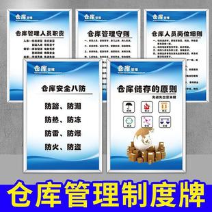 仓库管理制度牌车间工厂仓库管理制度通用仓储人员岗位全套