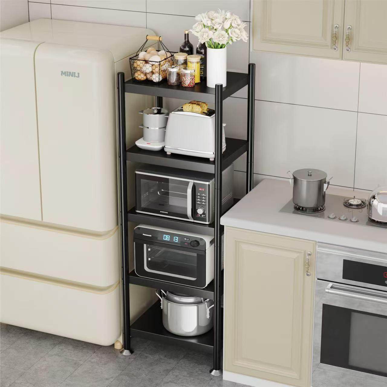 落地多层置物架厨房置物架烤箱架放锅多功能储物收纳架子分层货架,厨房/烹饪用具,抹布架/厨房清洁收纳架,淘宝优惠券,粉丝福利购,淘宝优惠卷