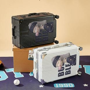 铝框拉杆行李箱20/28寸拉链静音万向轮子母款密码旅行箱子登机箱