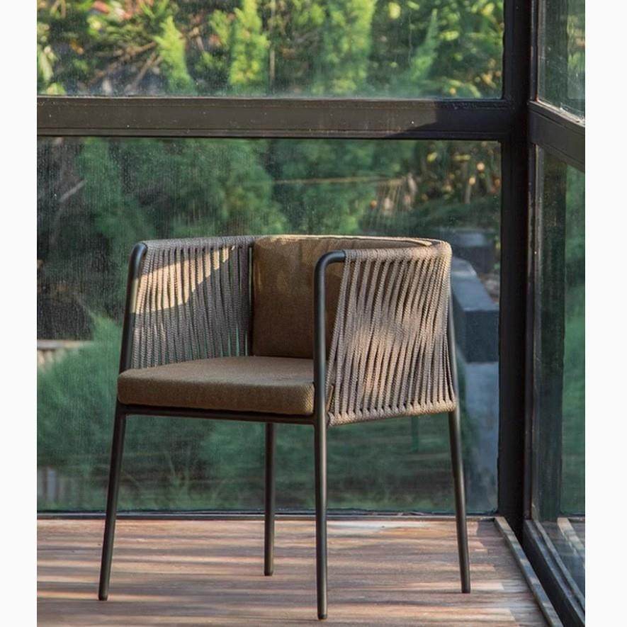 户外藤编桌椅三件套庭院花园酒店咖啡厅外摆藤椅茶几组合休闲家具