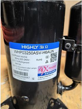 WHP03250ASV-H6AUN压缩机热泵专用压缩机