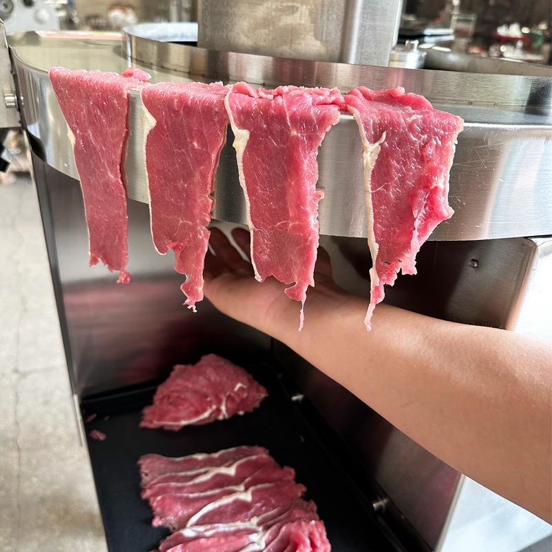 高精度鲜肉切片机自动猪肉分层机羊肉切薄片机器商用牛羊肉刨肉机