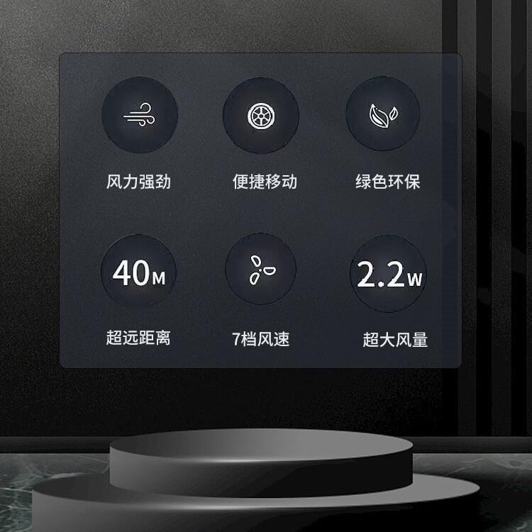 雷豹EF4222移动工业大风扇工厂降温制冷机手推落地扇直流无刷电机