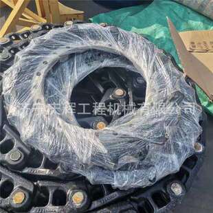 挖掘机链条 支重轮 引导轮 驱动齿拖轮 链轨R375-9钩机履带板总成