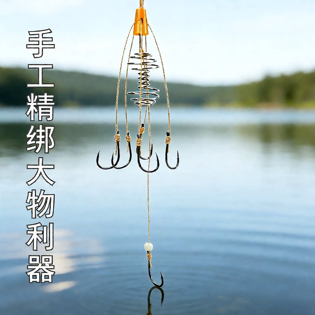 鸬饵精绑新款辫子爆炸钩鱼钩海竿鱼钩库钓巨物大鱼抛杆鲤鱼青鱼钩