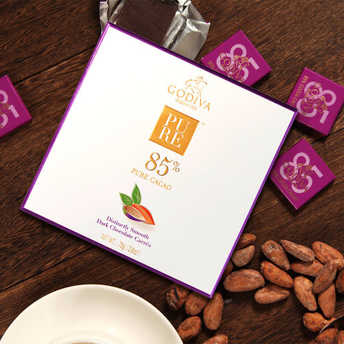 GODIVA歌帝梵72%85%黑巧克力牛奶巧克力礼盒16片高端礼物零食