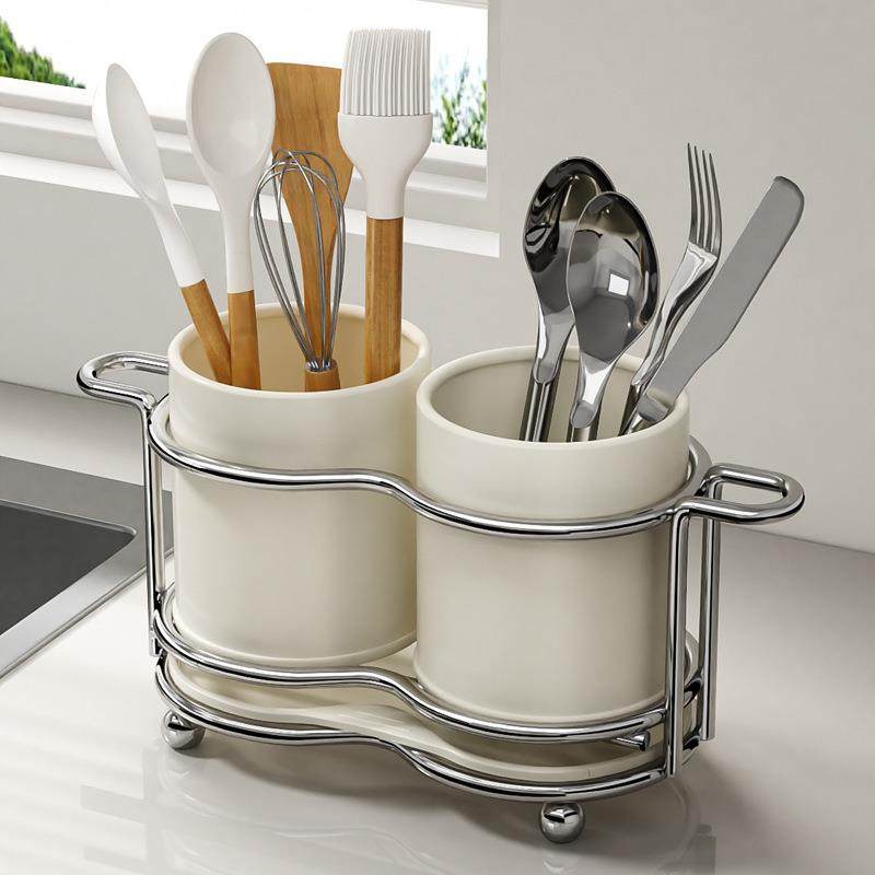 筷子收纳盒家用筷筒厨房沥水收纳筒筷子筒篓放勺子快子餐具置物架,厨房/烹饪用具,抹布架/厨房清洁收纳架,淘宝优惠券,粉丝福利购,淘宝优惠卷