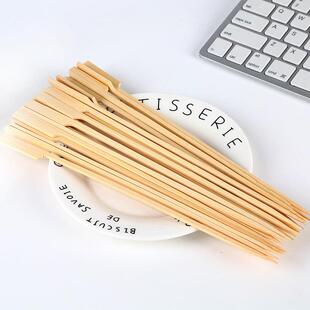 跨境竹质铁炮串 25cm实用烧烤用具烧烤签厂家供应烤串烤肠签
