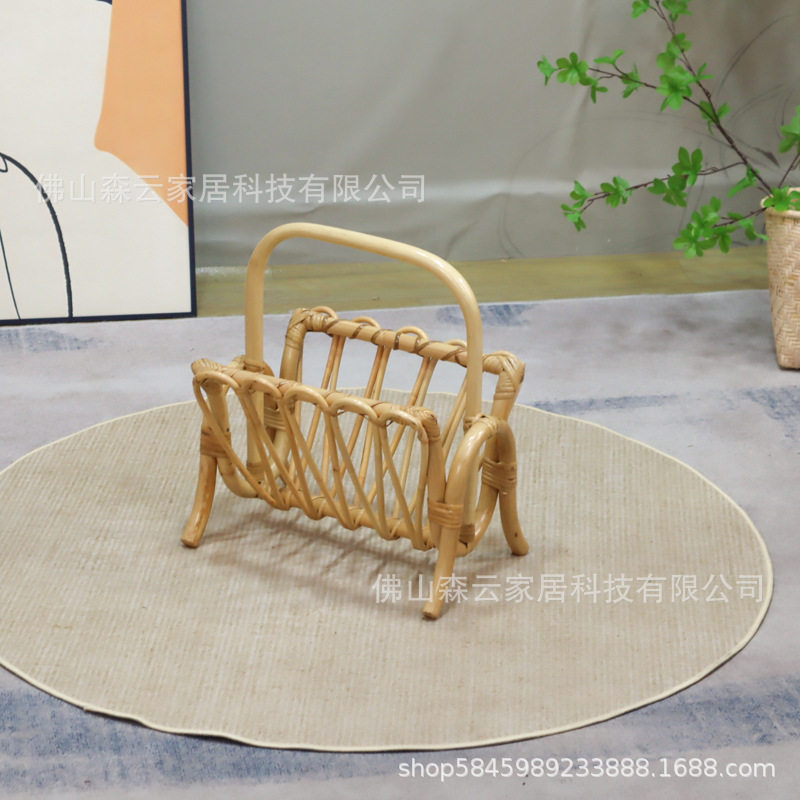 工厂直供真藤书报架 北欧风格杂志架 儿童摄影道具摆件民宿储物架