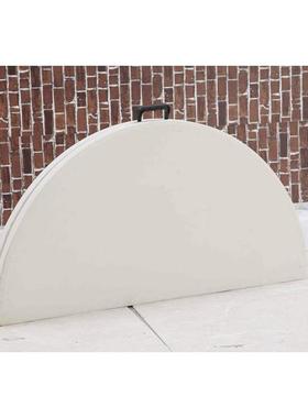 可收纳塑料圆桌一米五饭桌户外排挡餐桌出口用休闲塑料桌152cm