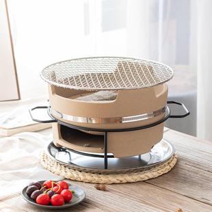 炭火围炉煮茶壶家用室内烤茶罐罐户外茶器碳炉港式烧烤炭炉小泥炉