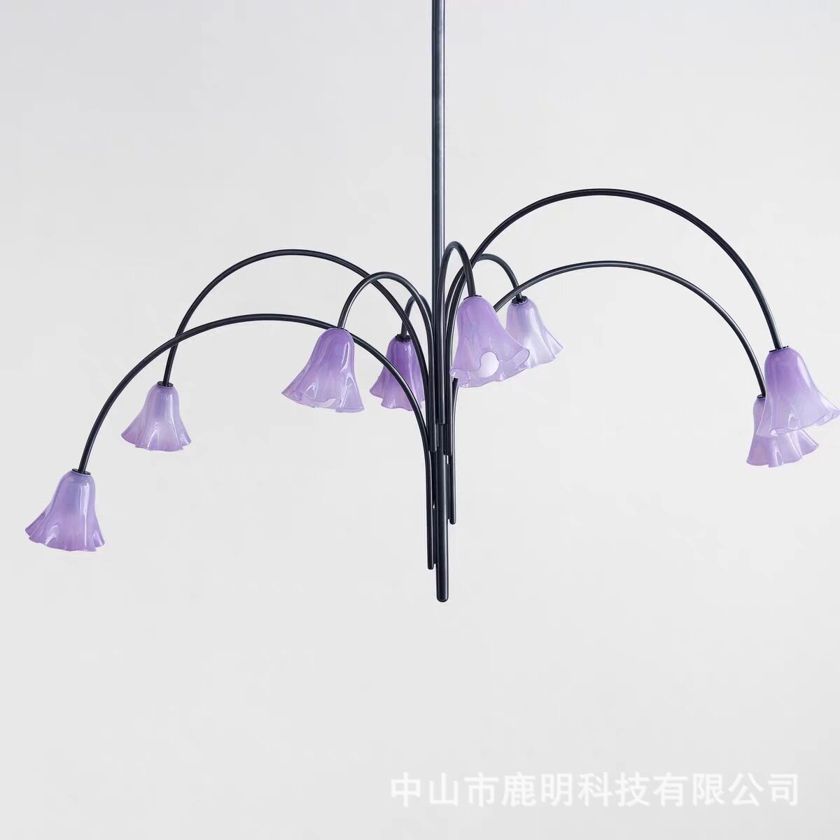 法式复古复刻原色料玻璃客厅吊灯客餐厅吊灯中古设计师卧室花朵灯