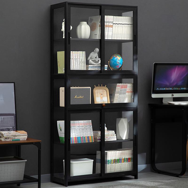 简易书架办公室置物架简约现代非实木收纳架多层落地儿童学生书柜
