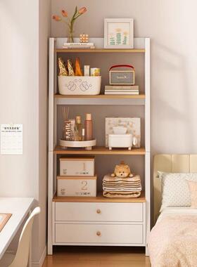 置物架落地多层收纳架子靠墙家用卧室靠墙斜梯形客厅房间柜子书架