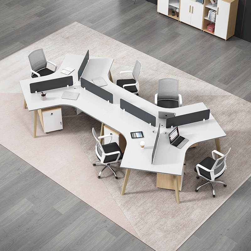 办公桌椅组合3/5/6/8人位屏风职员办公桌简约现代办公室员工工位