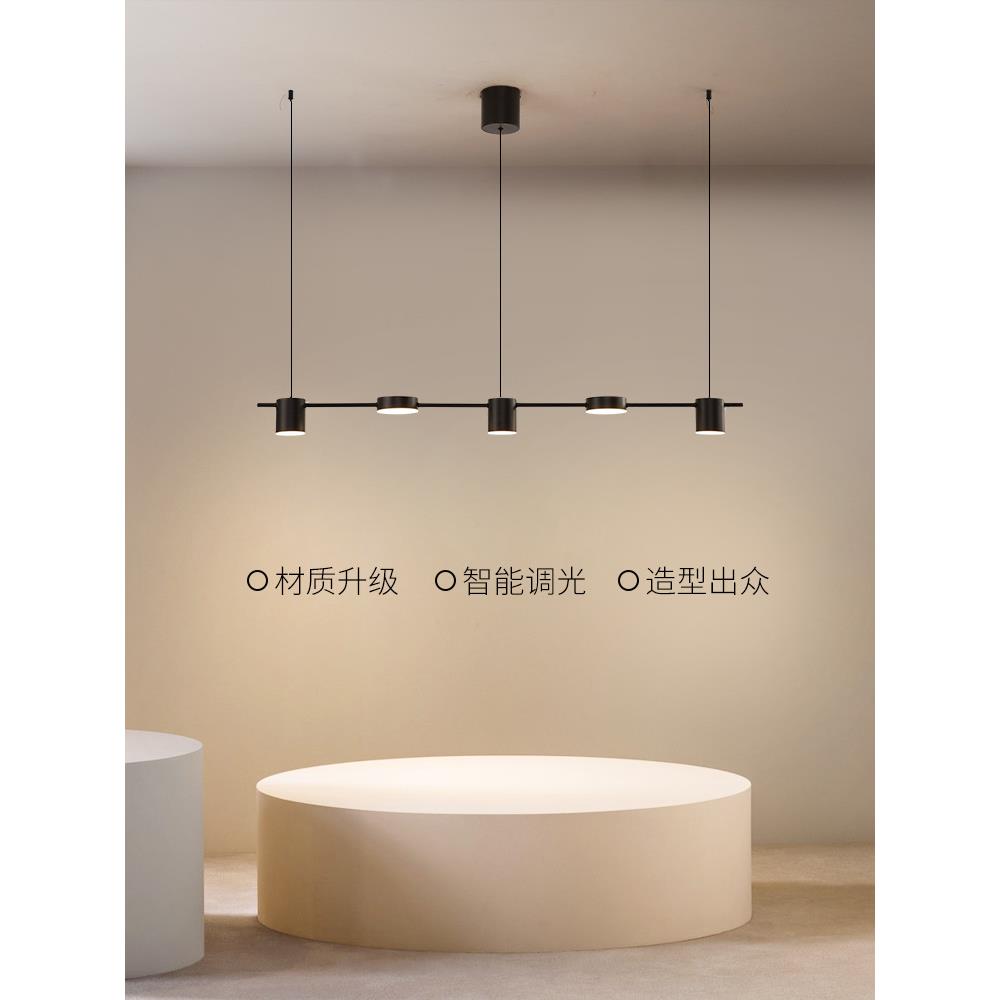 现代简约餐厅灯三头长条极简主义设计师灯具吧台餐桌创意北欧吊灯