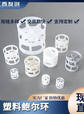 工厂废气喷淋塔塑料散堆填料鲍尔环PPCPVC材质鲍尔环填料