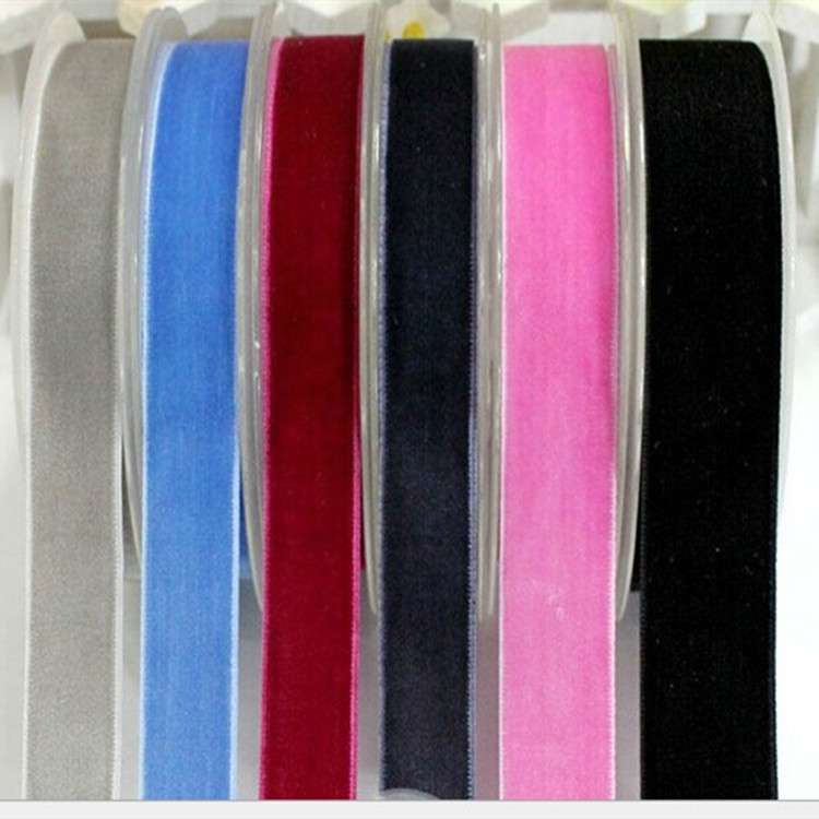 双面植绒带 韩版DIY手工蝴蝶结材料 丝绒带服装辅料